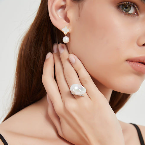 Cessie Bold Baroque Freshwater Pearl Ring - House Of Pearls